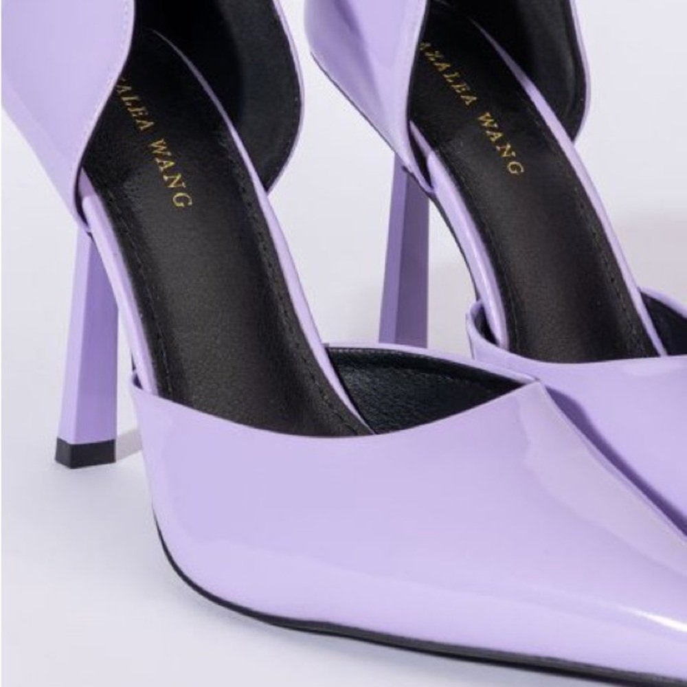 Azalea Wang Purple Vegan Patent Leather D’Orsay Stiletto Pump - Picture 4 of 5